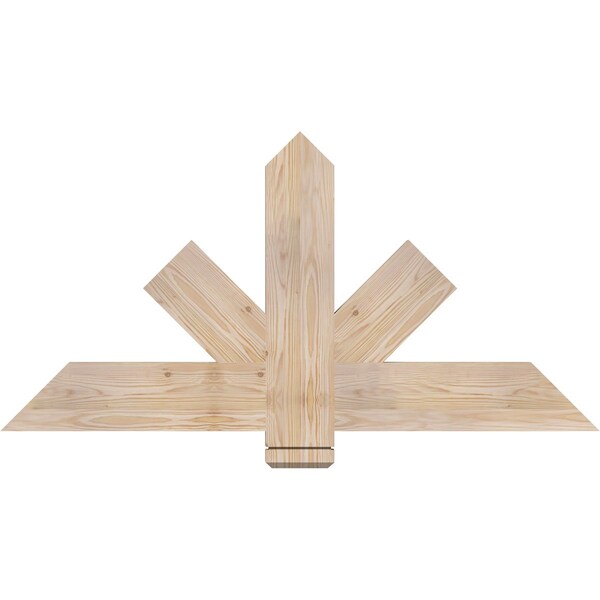 Ekena Millwork Kennewick Smooth Timber Gable Bracket, Douglas Fir, 48"W x 24"H x 1 1/2"D x 5 1/2"F, 12/12 Pitch GBW048X24X0206KEN00SDF - main